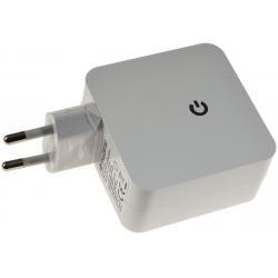 Powery USB nabíječka, síťová nabíječka s USB, USB Reisenabíječka s Auto-ID Funktion 2,4A bílá