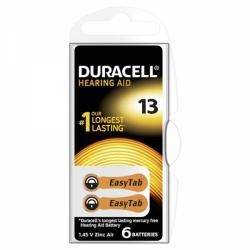 Baterie pro naslouchátko DA13 6ks v balení - Duracell originál