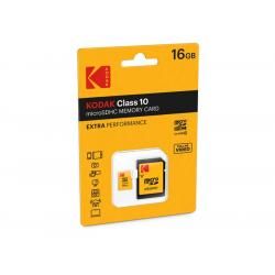 Paměťová karta KODAK microSDHC 16GB blistr Class 10 + adaptér SD (doprava zdarma u objednávek nad 1000 Kč!)