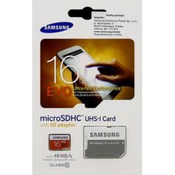 paměťová karta microSDHC 16GB STD Samsung Class 10 UHS-I vč. Adapteru