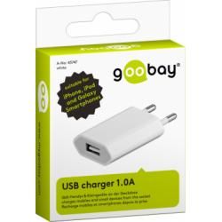 Powery USB nabíječka, síťová nabíječka s USB Slim 1A pro Smartphones, tablets, Powerbank, MP3-Player__1