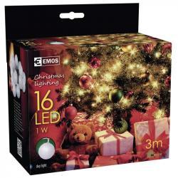 16 LED vánoční osvětlení - ball 3M IP20 denní světlo