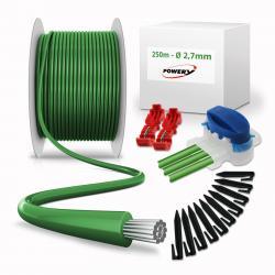 Powery 250m obvodový drát (2,7mm) + 300x háček + 10x spojka + 4x konektor pro