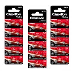 Levně Camelion 30x knoflíkový článek LR66 / AG4 / G4 / LR626 / 177 / SR626W / GP77A / 377