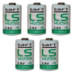 5x Lithium baterie Saft LS14250 1/2AA 3,6Volt originál