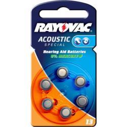 baterie do naslouchadel 13AE 6ks v balení - Rayovac Acoustic Special