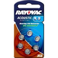 baterie do naslouchadel 312DS 6ks v balení - Rayovac Acoustic Special