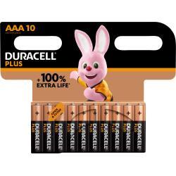 Duracell baterie alkalická Micro AAA LR03 1,5V Plus Extra Life 10ks balení