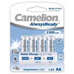 Nabíjecí AA tužkové baterie HR6 Mignon AA AlwaysReady 4ks v balení 2300mAh - Camelion originál