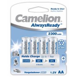 Nabíjecí tužkové AA baterie HR6 AlwaysReady 4ks v balení 2300mAh - Camelion originál