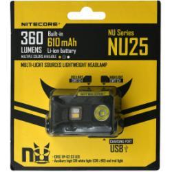 Nitecore NU25 LED Kopflampe, Stirnlampe, Headlamp Triple Output USB 360 Lumen originál