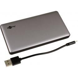 Powerbanka 10.0Ah s Micro USB & USB C vč. Micro-USB kabel, šedá originál - Goobay Quickcharge