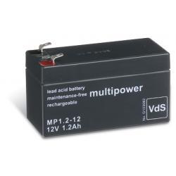 Powery (multipower) MP1,2-12 nahrazuje FIAMM FG20121A 1200mAh Lead-Acid 12V - neoriginální