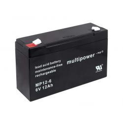 Powery (multipower) MP12-6 nahrazuje Panasonic LC-R0612P 12Ah Lead-Acid 6V - neoriginální