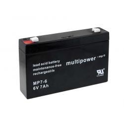 Powery (multipower) MP7-6 nahrazuje Panasonic LC-R067R2P 7Ah Lead-Acid 6V - neoriginální