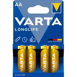 Levně Varta Batterien AA LR06 alkalická tužková Longlife 1,5V 4ks balení