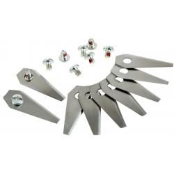 9x náhradní nůž Klingen / Schneid-Klingen (0,75mm) pro Bosch Indego sekačka na trávu Powery