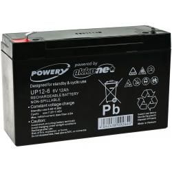 akumulátor pro UPS nouzové osvětlení 6V 12Ah (nahrazuje 10Ah) - Powery