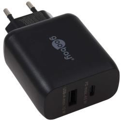 goobay 2-Port USB rychlonabíječka USB PD/QC Adapter 45 W černá originál__1