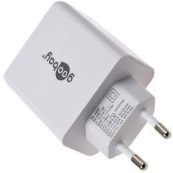 goobay 28W USB A QC Dual-rychlonabíječka - 2 Ports, Quick Charge 3.0, weiß kompakt originál__1
