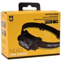 Nitecore NU43 LED Kopflampe, Stirnlampe, Headlamp, USB C, max. 1400 Lumen originál