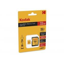 Paměťová karta KODAK microSDHC 32GB blistr Class 10 + adaptér SD
