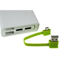 Powerbanka s intergrovaným kabelem 20000mAh s USB bílá originál - Goobay__2