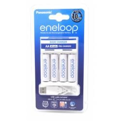 USB nabíječka Panasonic eneloop BQ-CC61USB vč. 4x AA eneloop aku 1,9Ah & Micro USB kabel originál