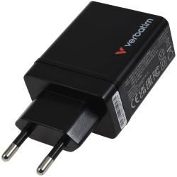 Verbatim Ladeadapter CHR-30EU1 30W GaN schwarz 2x USB A 1x USB A QC 1x USB C PD Retail originál